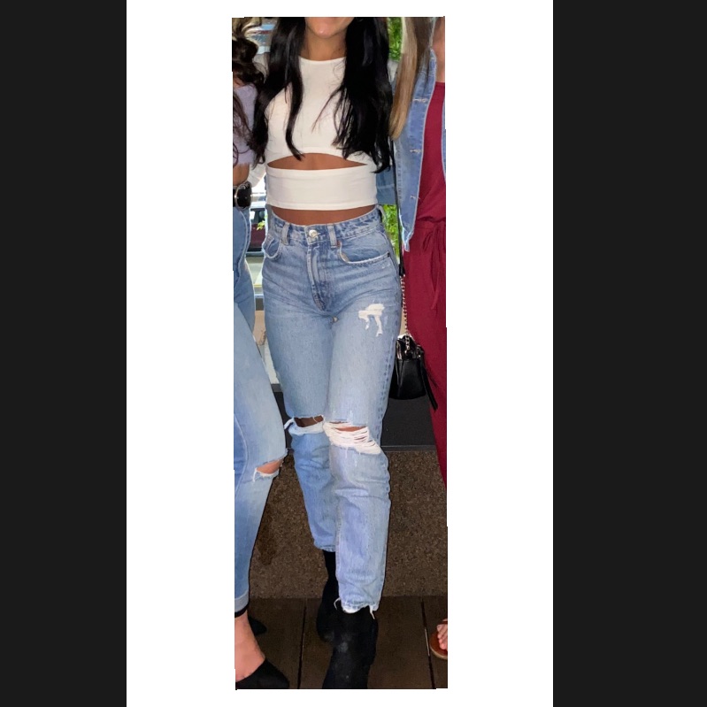 Zara Mom Ripped Jeans